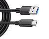 USB Data Cable, Type-A to Type C, 60W 0.5m, Black